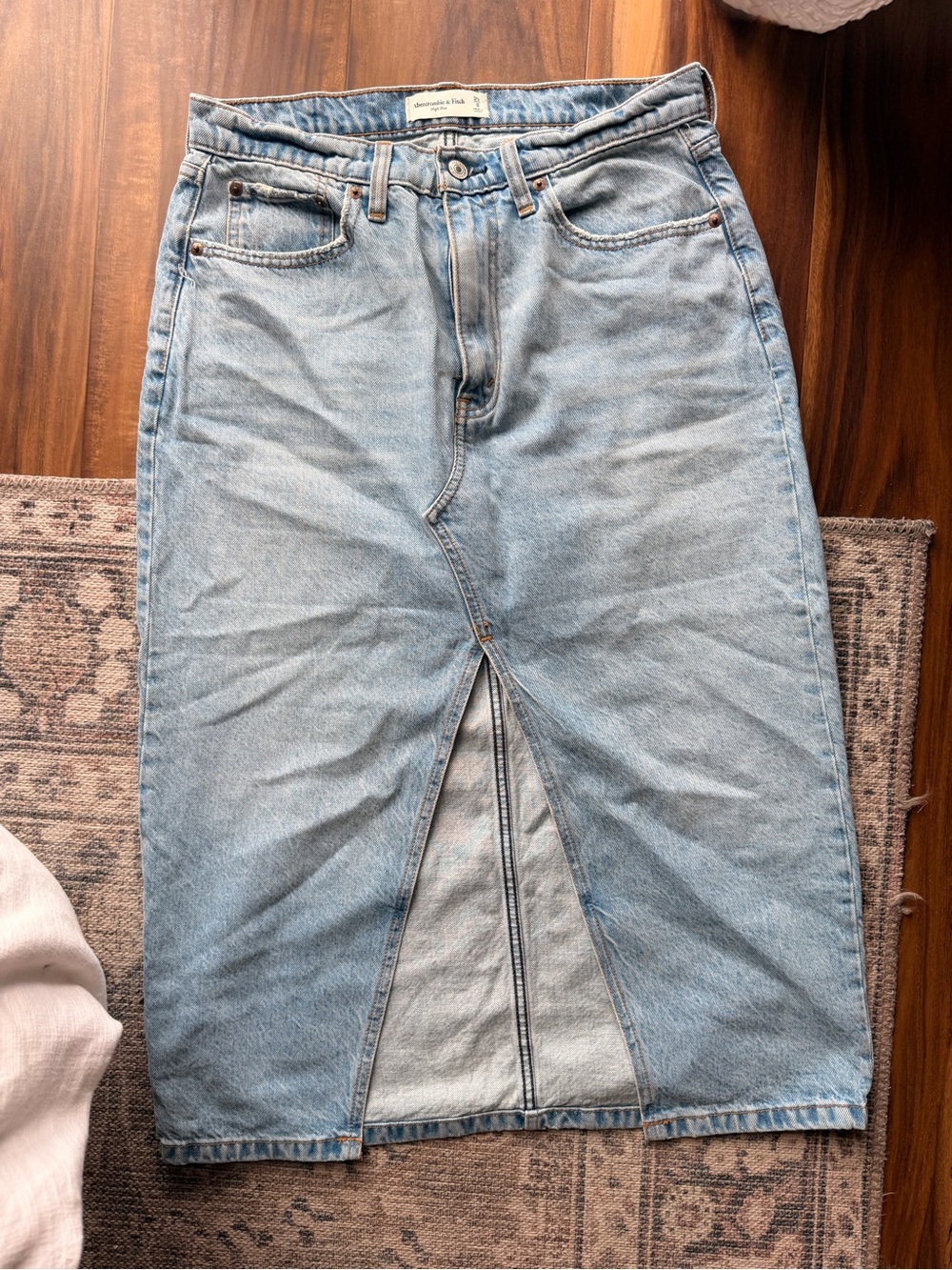 Abercrombie & Fitch Light Blue Straight Leg Jeans Skirt